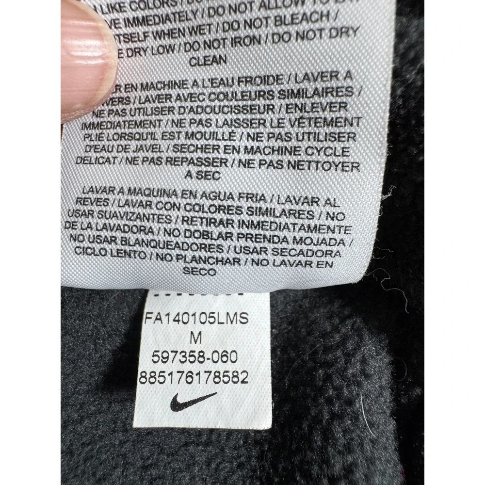 Nike Mens Atlanta Falcons Hoodie Sweatshirt Full Zip‎ Therma Fit Medium Gray